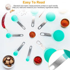 8-Piece Set: Plastic Measuring Spoon Cups