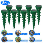 8-Pieces: Solar Powered Repellent Waterproof Solar Vibration Stake