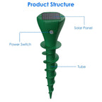 8-Pieces: Solar Powered Repellent Waterproof Solar Vibration Stake