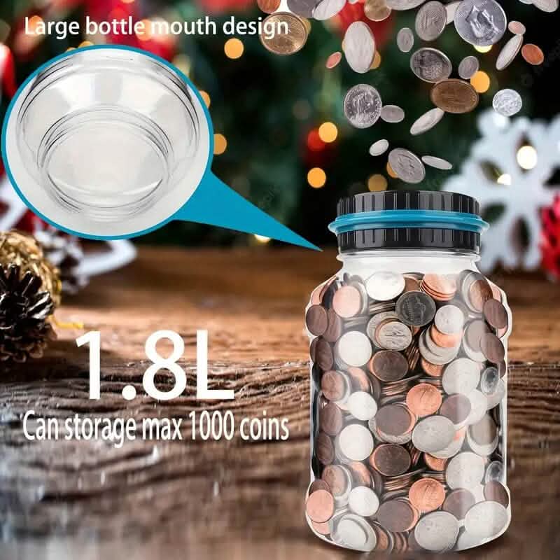 800+ Coin Capacity Digital Counting Money Jar