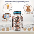 800+ Coin Capacity Digital Counting Money Jar