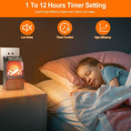 800w Plug-In Space Heater Wall Outlet with 360° Rotatable Plug