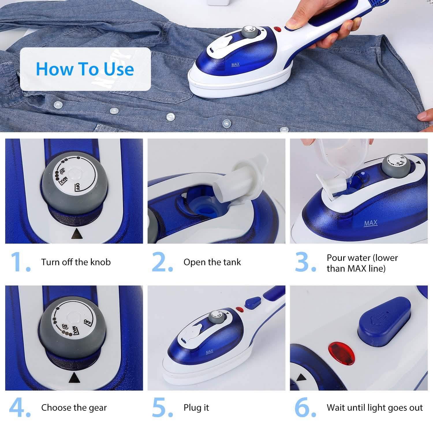 800W Portable Iron Garment Steamer