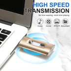 Portable 4-in-1 Memory Stick MFi Certified High Speed Data Transfer Flash Drive