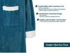 Deluxe Cozy Sherpa or Fleece Adult Wearable 70" Blanket with Sleeves for Men & Women
