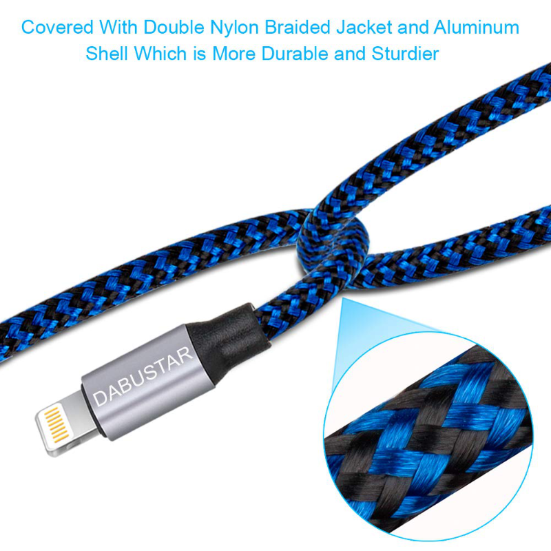 3 Pack 6FT Nylon Braided Lightening Charging Cables