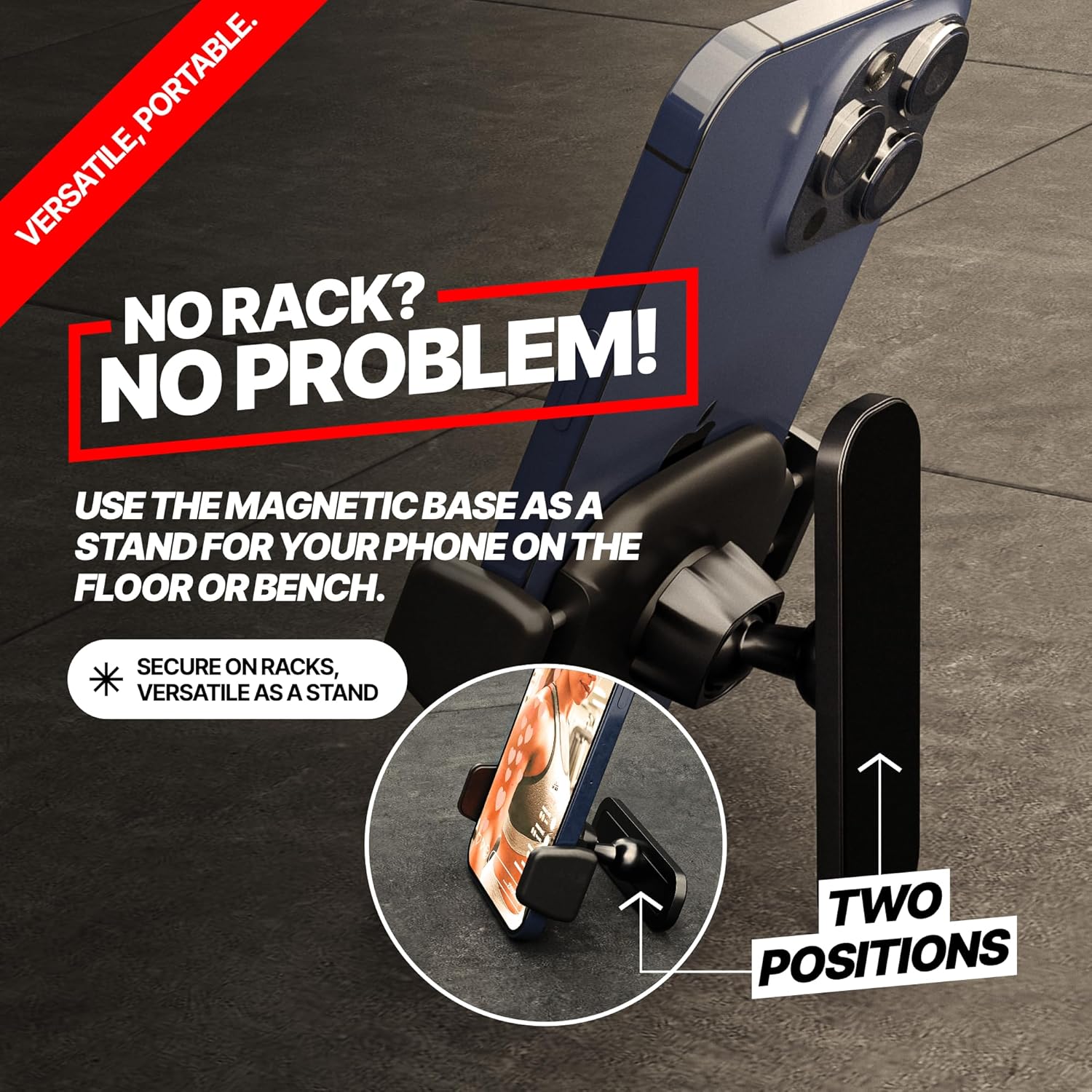 BLAUBECK Magnetic Gym Phone Holder | Secure Mount for Gym, Kitchen, DIY & Golf