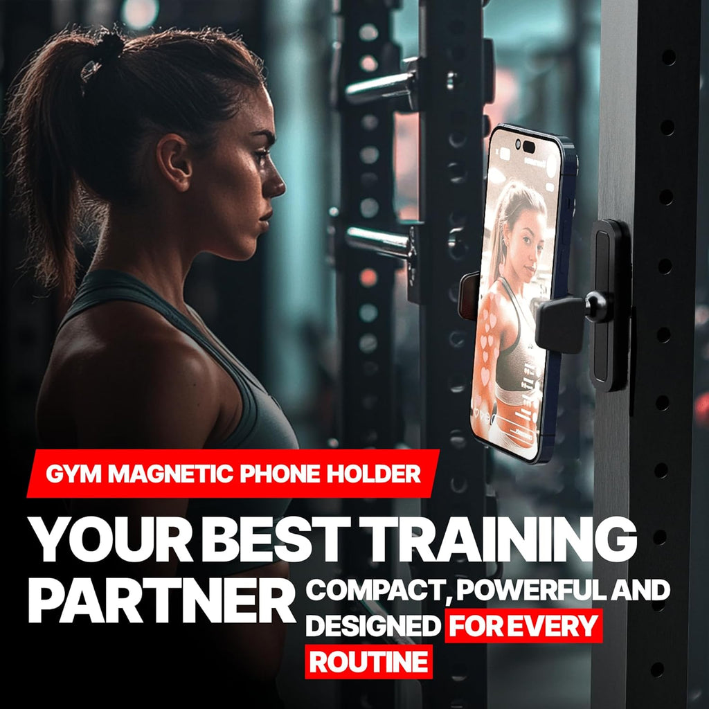 BLAUBECK Magnetic Gym Phone Holder | Secure Mount for Gym, Kitchen, DIY & Golf