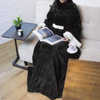 Deluxe Cozy Sherpa or Fleece Adult Wearable 70" Blanket with Sleeves for Men & Women