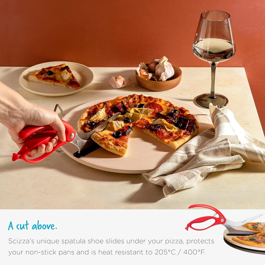 Non-Stick Pizza Scissors with Protective Server