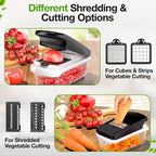 New -Series All -in-One,7 Blade Vegetable Chopper,Food Chopper,Vegetable 15 in 1 Slicer,Cutter Dicer,Mandoline Slicer for Kitchen,Multifunctional Kitchen Gadgets set with Container