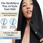 Bio Ionic 10X Styling Iron, Hair Straightener with 1" Sonic Vibrating Plates, Flat Iron with Moisturizing Heat Technology, Versatile Hair Straightener and Curler