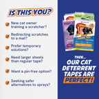 Panther Armor Cat Scratch Furniture Protector – Double Sided Anti Cats Scratching Sticky Tape – 10 Sheets