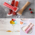 DIY Disposable Ice Pop Molds with Silicone Funnels Freeze Snacks Freezer Tubes