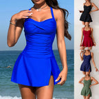 Women's One-Piece Swimsuit – Sleeveless Skirted Style Plus Size