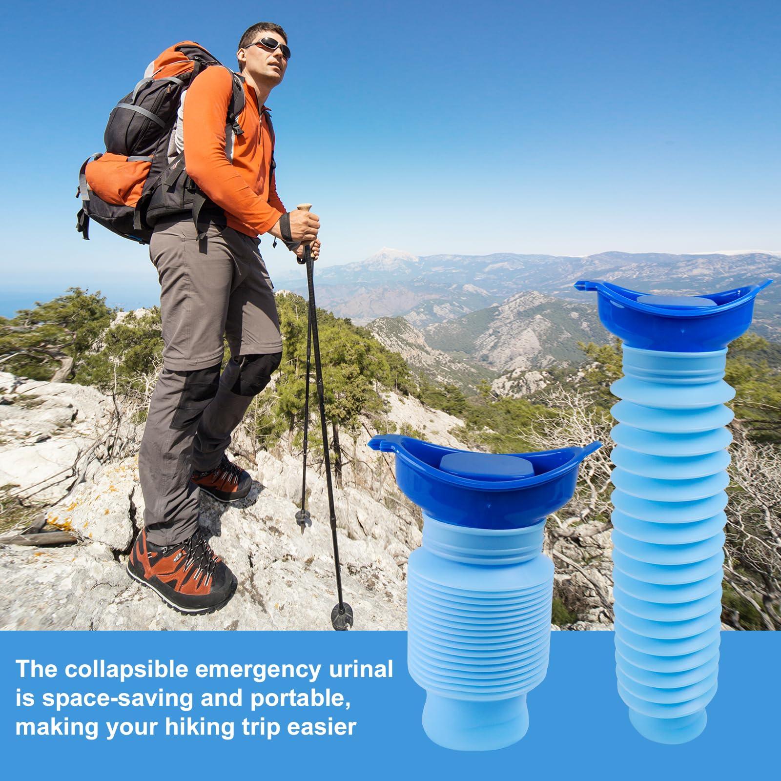 750ML Portable Urinal Bottle – Foldable Emergency Toilet for Travel & Camping