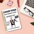 30-Day Chair Yoga Notebook | 15-Min Daily Workouts & Guide