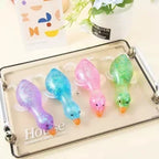 Glitter Duck Sensory Squishy - Stretchy Jelly Fidget Toy
