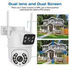 8MP Dual Lens WiFi PTZ Security Camera – Night Vision & Two-Way Audio