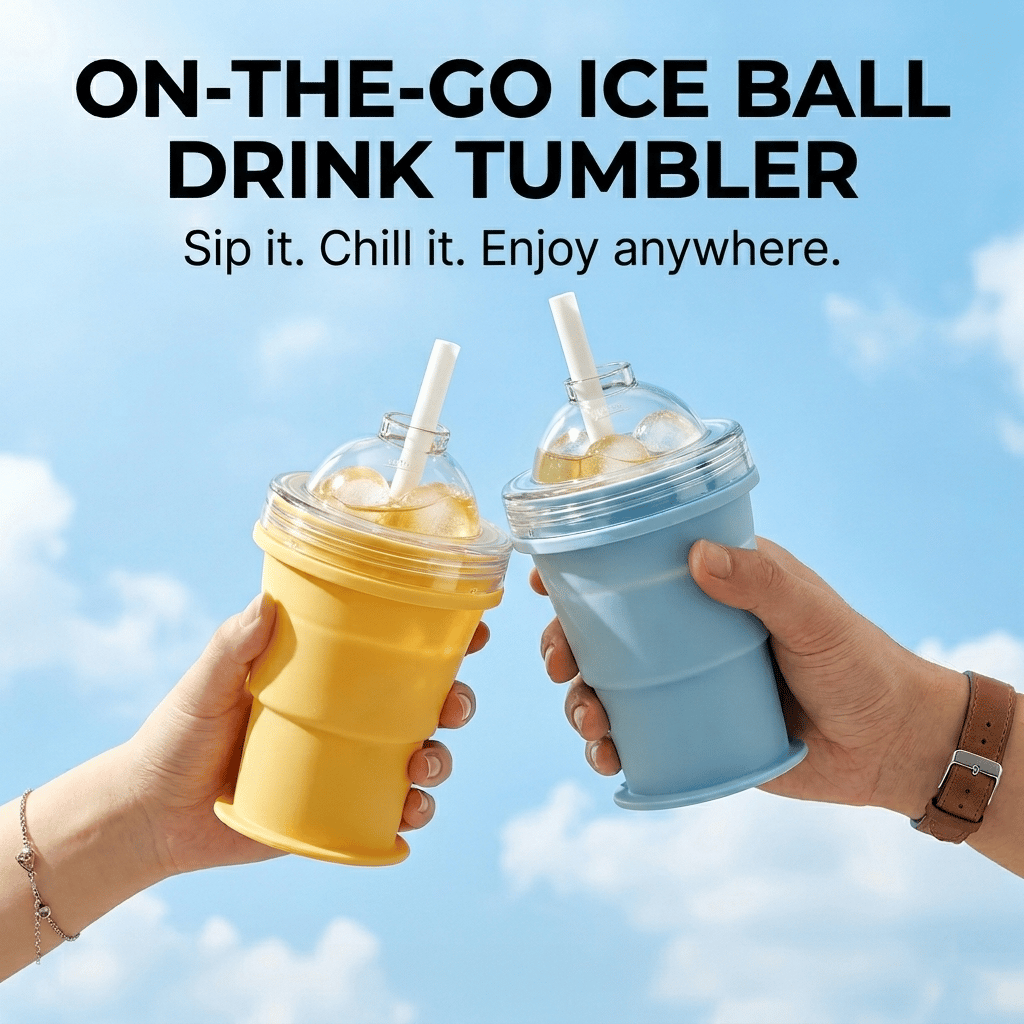 Foldable Silicone Ice Ball Drink Cup
