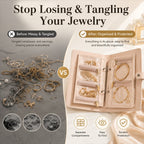 Travel Jewelry Organizer Notebook – Portable Jewelry Storage Case for Rings, Earrings & Necklaces