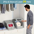 Stackable Cardboard Hat Storage Box Household Wardrobe Cap Organizer