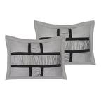 7 Piece Microfiber Ruffle and Patchwork Comforter Set