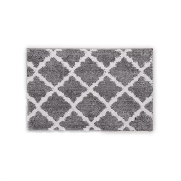 Bibb Home 1-2 Pack Trellis Micro Shag Bath Rugs 17" X 24"