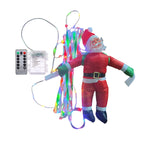 Climbing Santa LED Ladder Lights  - 1m Festive Holiday Decoration for Indoor & Outdoor Use, 8 Lighting Modes, Remote Controlled