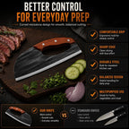Hand-Forged Chef Knife & Cleaver Set – Sharp V-Edge Kitchen Knives for Meat, Vegetables & Fruits