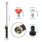 Jet Nozzle Power Washer for Garden Hose, Includes 2 High-Pressure Nozzles and Quick Connectors | Hydro Jet High Pressure Washer Tools for Car Wash, Patio, Driveway & Outdoor Cleaning