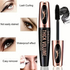 8D Curler Fiber Lash Mascara - Waterproof, Black, Thick Eyelash Shaping