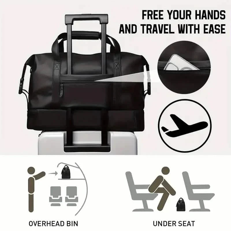 Durable Large Weekender Bag with Shoe Compartment