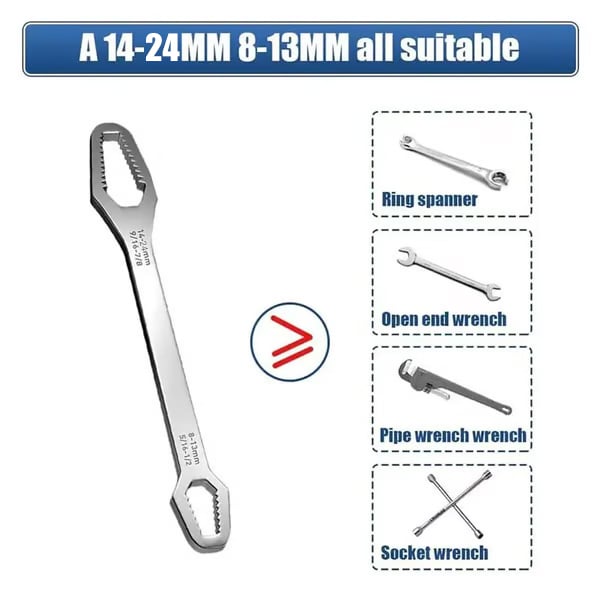8-24mm Double-Ended Self-Tightening Torx Wrench for Auto Repair