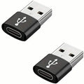2-Pack: Mini USB to Type-C Adapters – File Transfer for Android Phones