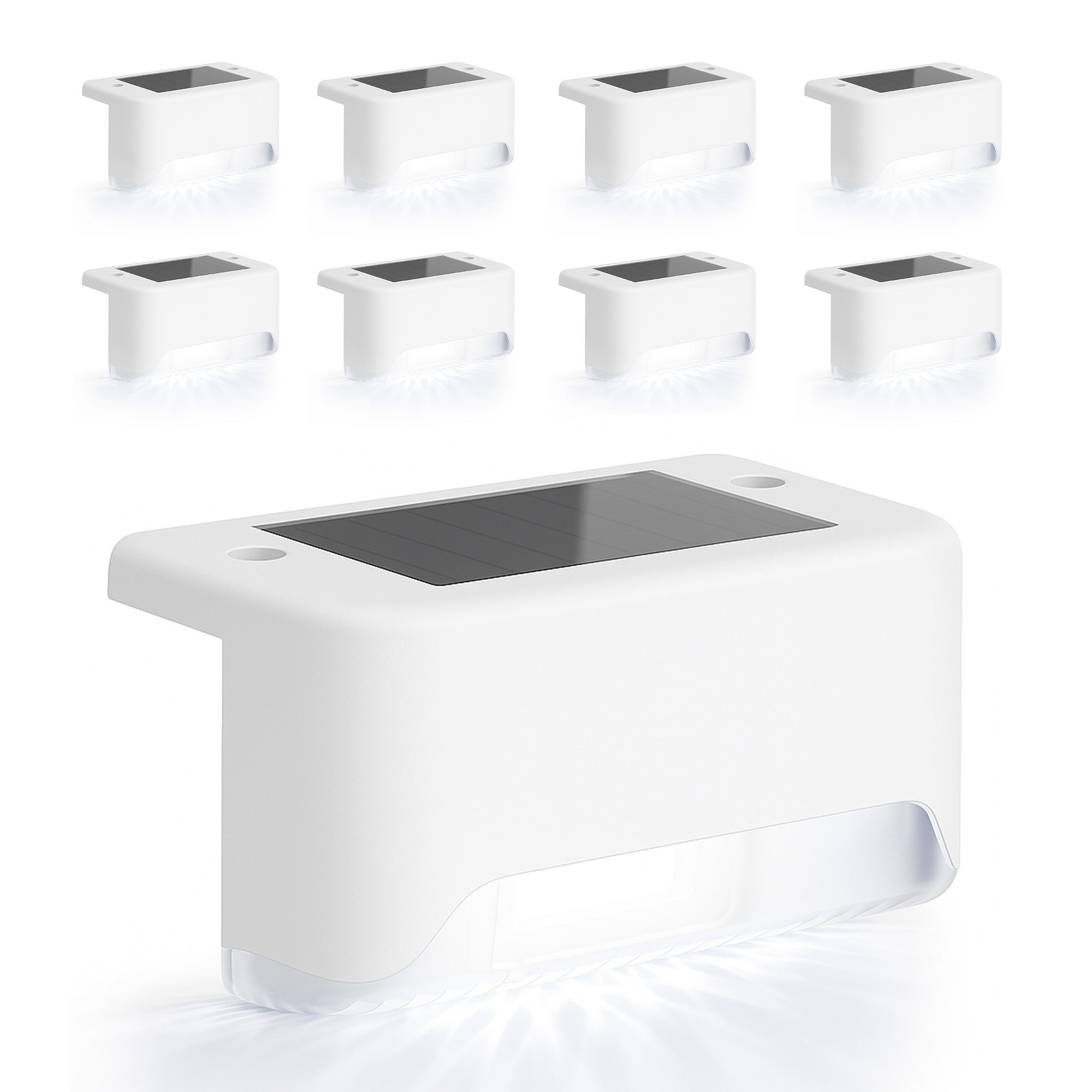 8-Pack Solar LED Deck & Step Lights