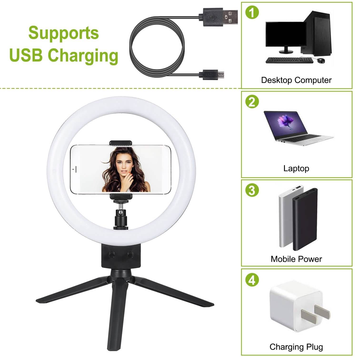 9" Dimmable LED Ring Light with Tripod