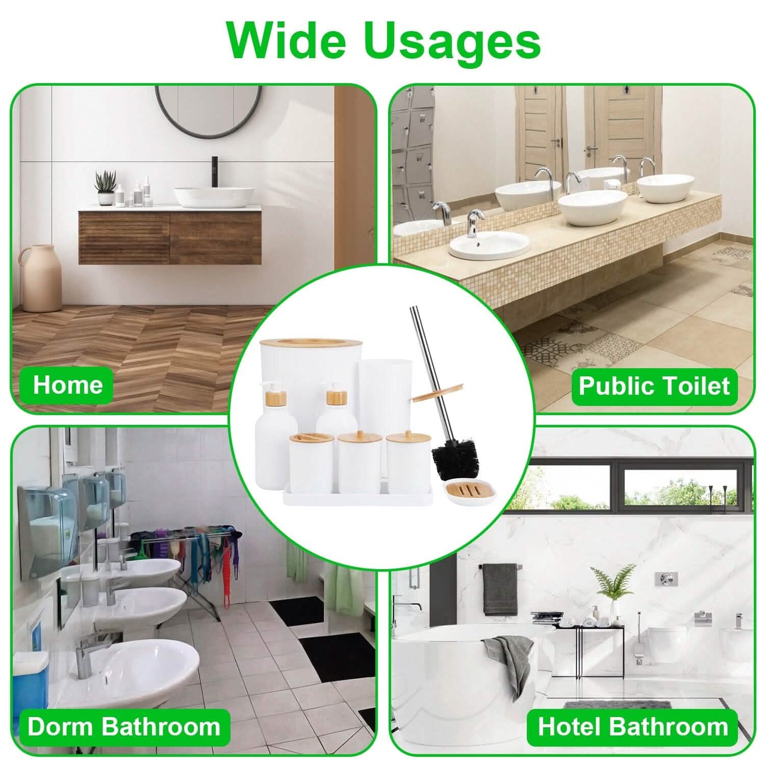9-Piece: Bathroom Accessories Set