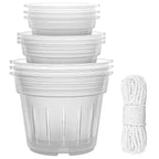9-Piece: Orchid Pots Clear Reusable Plastic Flower Plant Nursery Planter