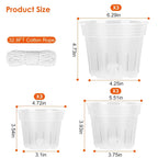 9-Piece: Orchid Pots Clear Reusable Plastic Flower Plant Nursery Planter