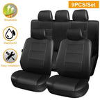 9-Piece Set: PU Leather Car Seat Cover