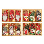 9-Pieces: Festive Christmas Wooden Hanging Box