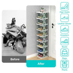 9-Tier Narrow Entryway Shoe Rack Plastic Vertical Shoe Organizer