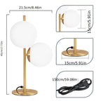Modern Golden Table Lamp | White Glass Globe Design