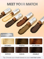 Fix & Fill Hairline Powder-Spice, 4-IN-1 Powder Stick for Hairline, Part, Contour & Brow, Quick Fix Sparse Hair