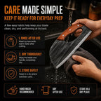 Hand-Forged Chef Knife & Cleaver Set – Sharp V-Edge Kitchen Knives for Meat, Vegetables & Fruits
