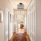 Modern Crystal Semi Flush Mount Ceiling Light | Elegant Decorative Fixture