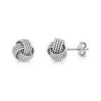925 Silver Love Nut Stud Earrings