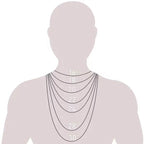 925 Solid Italian Silver Round Box Necklace