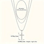 925 Sterling Silver Chain Cross Pendant